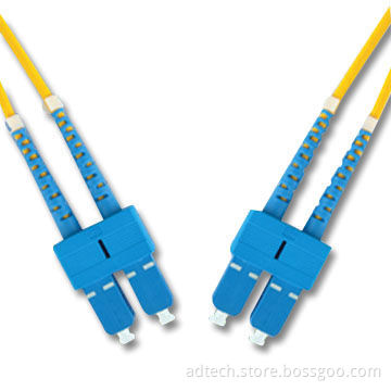 Fiber Optic Patch Lead SC-SC with 9/125um Duplex Single Mode, 2.0mm and 2m